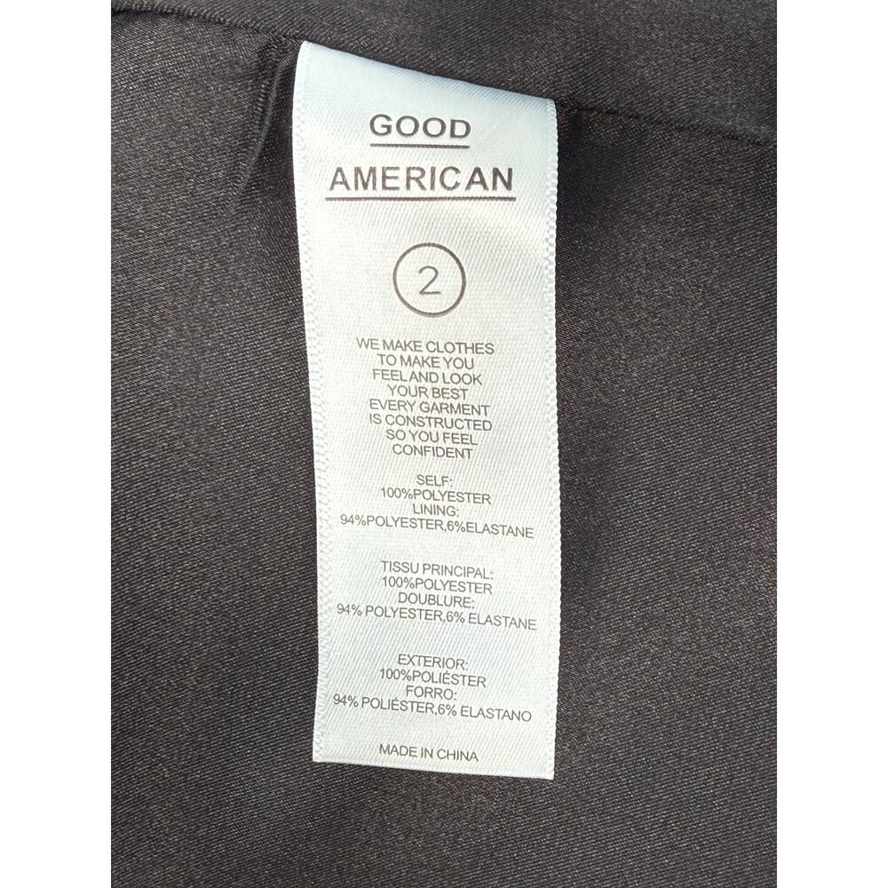 Good American Belted Trench Blazer Jacket Black Coat Size Medium - Picture 11 of 15